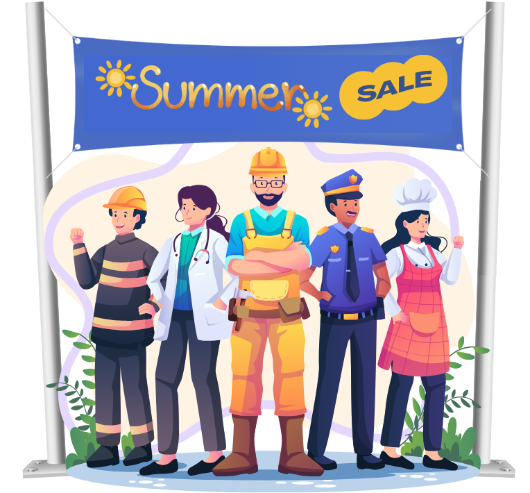 Diverse professionals - Summer Sale